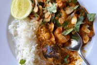 Harissa Eggplant Curry with Chickpeas and Coconut Milk