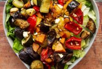 Mediterranean Roasted Vegetable Salad with Herbed Vinaigrette