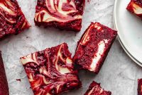 Fudgy Red Velvet Brownies with Cream Cheese Swirl