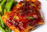 Crispy Oven-Baked BBQ Boneless Chicken Thighs