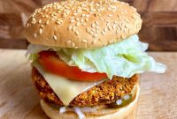 Chickpea-Crusted Black Bean Burger Recipe for Crispy Veggie Burgers
