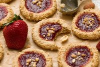Gluten-Free Peanut Butter and Jelly Thumbprint Cookies