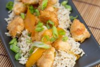 Crispy Orange Chicken with Scallions and Garlic Sauce