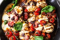Sun-Dried Tomato Chicken Caprese Recipe with Balsamic Glaze