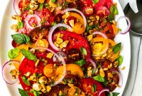 Tomato Herb Salad with Marcona Almond Vinaigrette Recipe