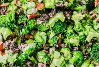 Crunchy Broccoli and Raisin Salad with Creamy Yogurt Dressing