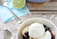 Blueberry Lime Coconut Cobbler Recipe — Zesty Summer Dessert