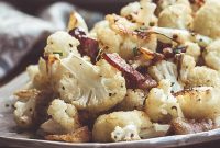 Crispy Roasted Cauliflower with Bacon and Green Onions