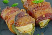 Bourbon-Candied Bacon Jalapeño Poppers Wrapped in Bacon