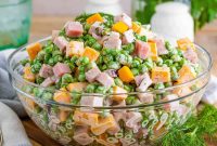 Savory Ham and Pea Salad with Dijon Vinaigrette