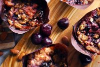 Cherry Almond Muffins with Crunchy Streusel Topping