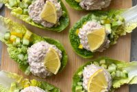 Creamy Tuna Salad in Crisp Lettuce Boats