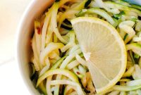 Lemon Garlic Zucchini Noodles Recipe with Parmesan and Herbs
