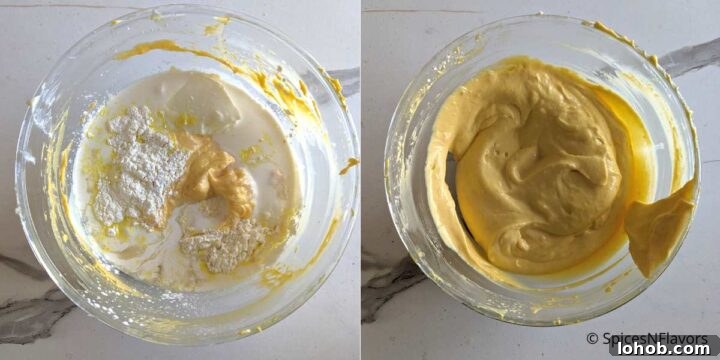 Eggless Baked Mango Cheesecake Recipe: Creamy Tropical Slice 8 Add rest of the ingredients to make the cheesecake batter