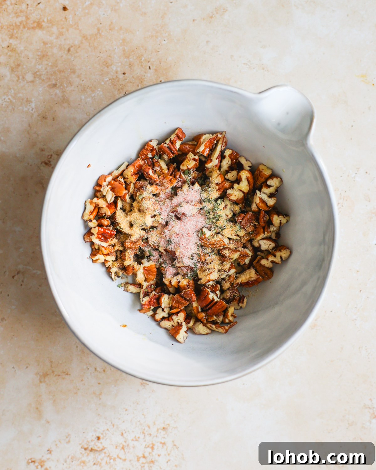 pecan spices overhead