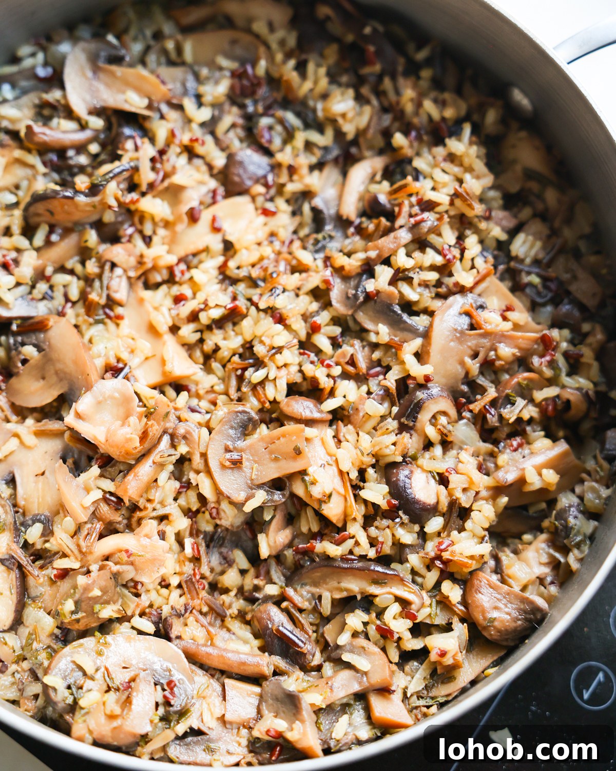 close up of cooked rice