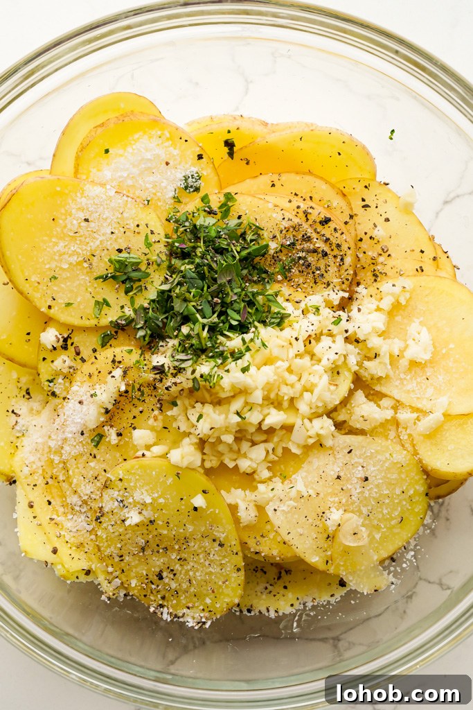 bowl of potatoes with seasoning