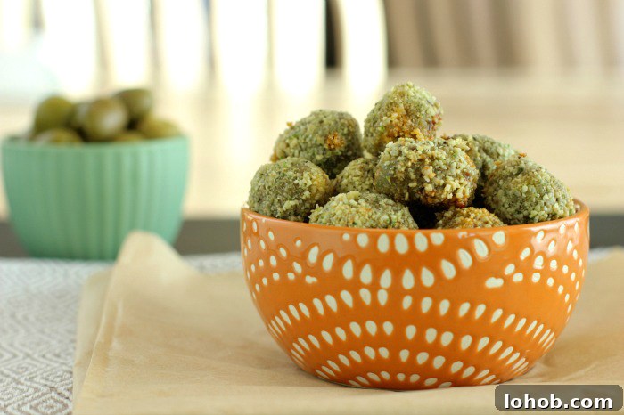 Oven Fried Stuffed Olives- Paleo, Low Carb & Gluten Free