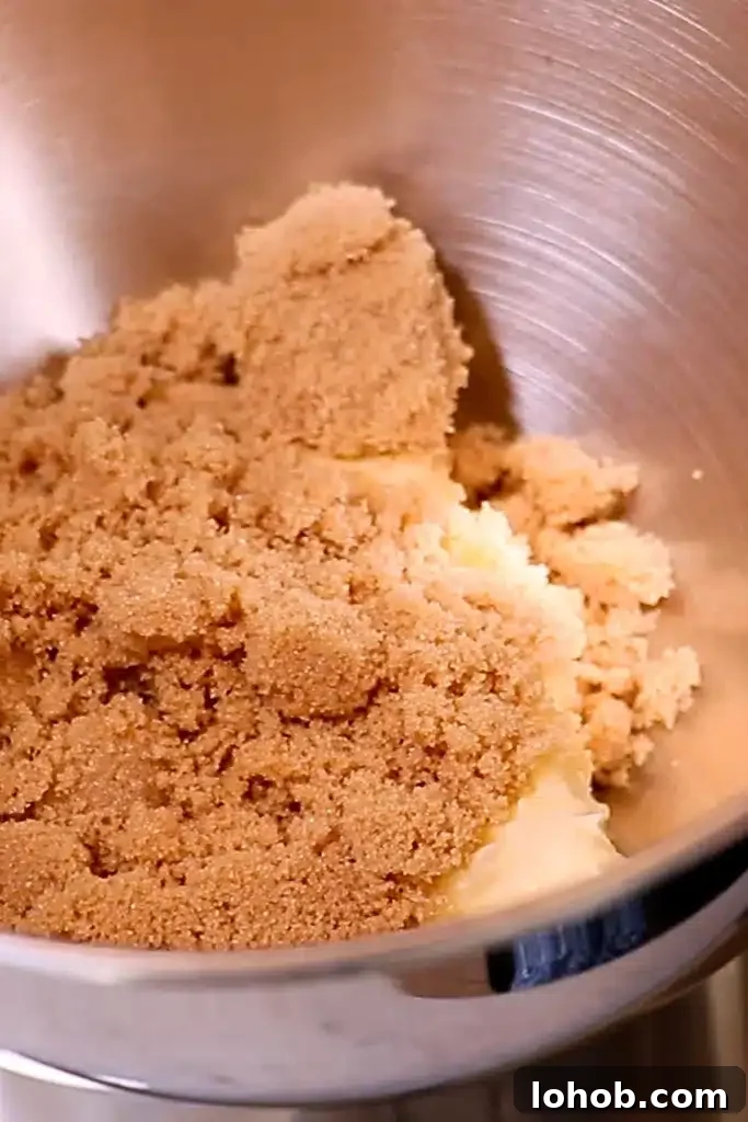 butter and brown sugar in a bowl