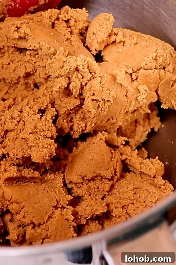 gingerbread cookie dough in a bowl
