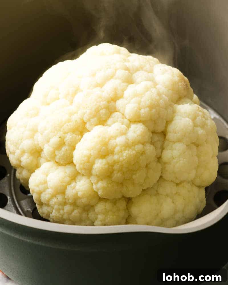 Miso Tahini Whole Roasted Cauliflower