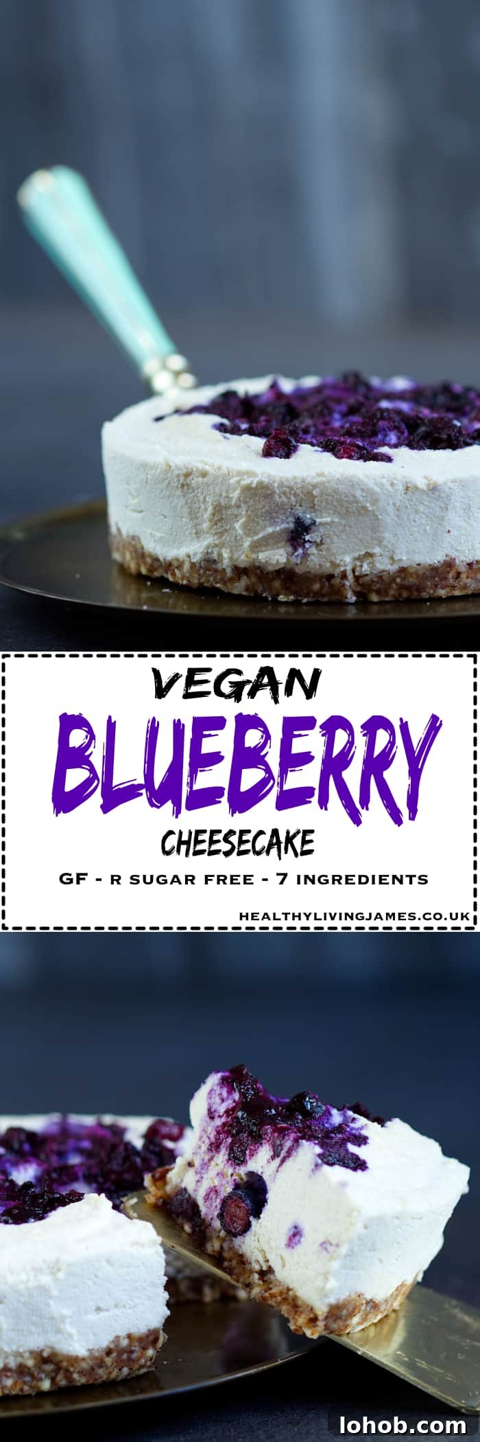 Vegan Blueberry Cheesecake Pinterest
