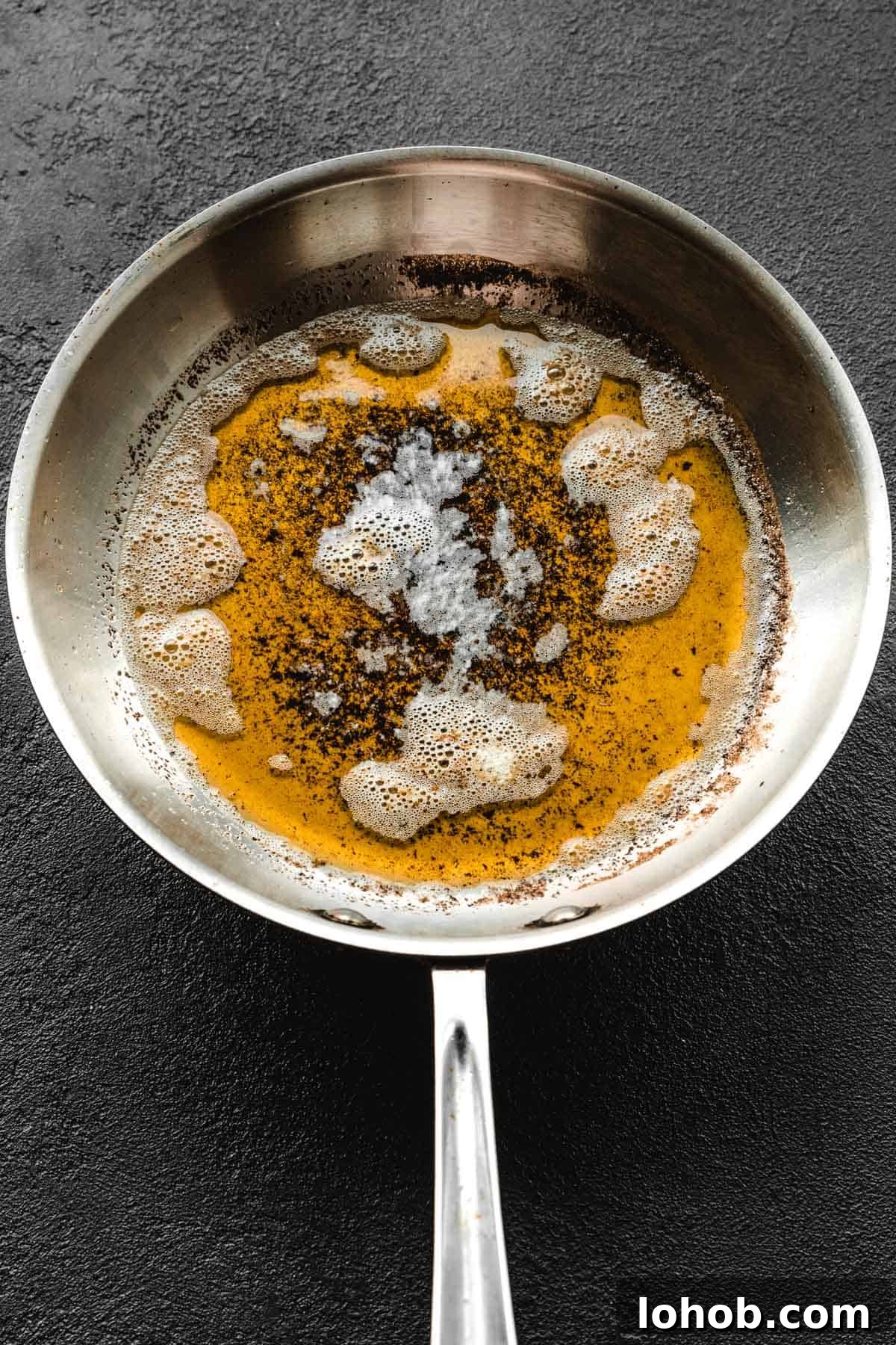 Browned Butter: Simple Step-by-Step Guide for Perfect Flavor 2 Butter beginning to brown in a skillet.