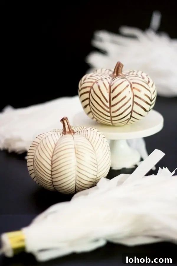 Herringbone Mini Pumpkins