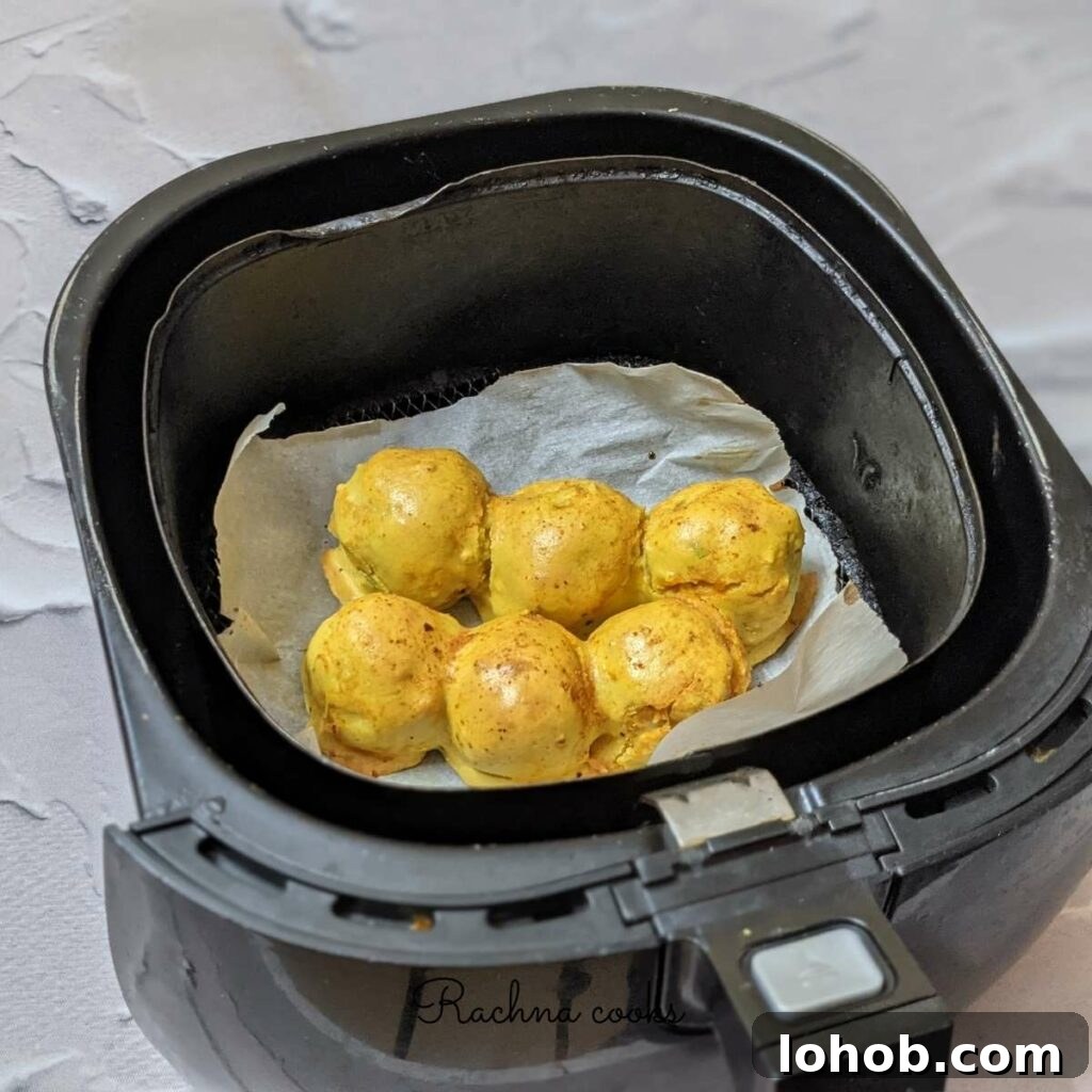batata vadas fried in air fryer