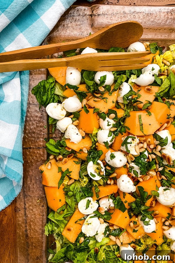 melon salad with mozzarella