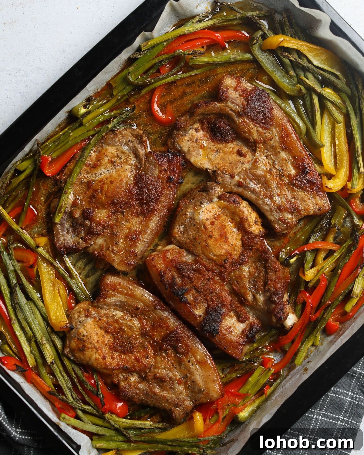 Sheet Pan Pork Chops and Vegetables