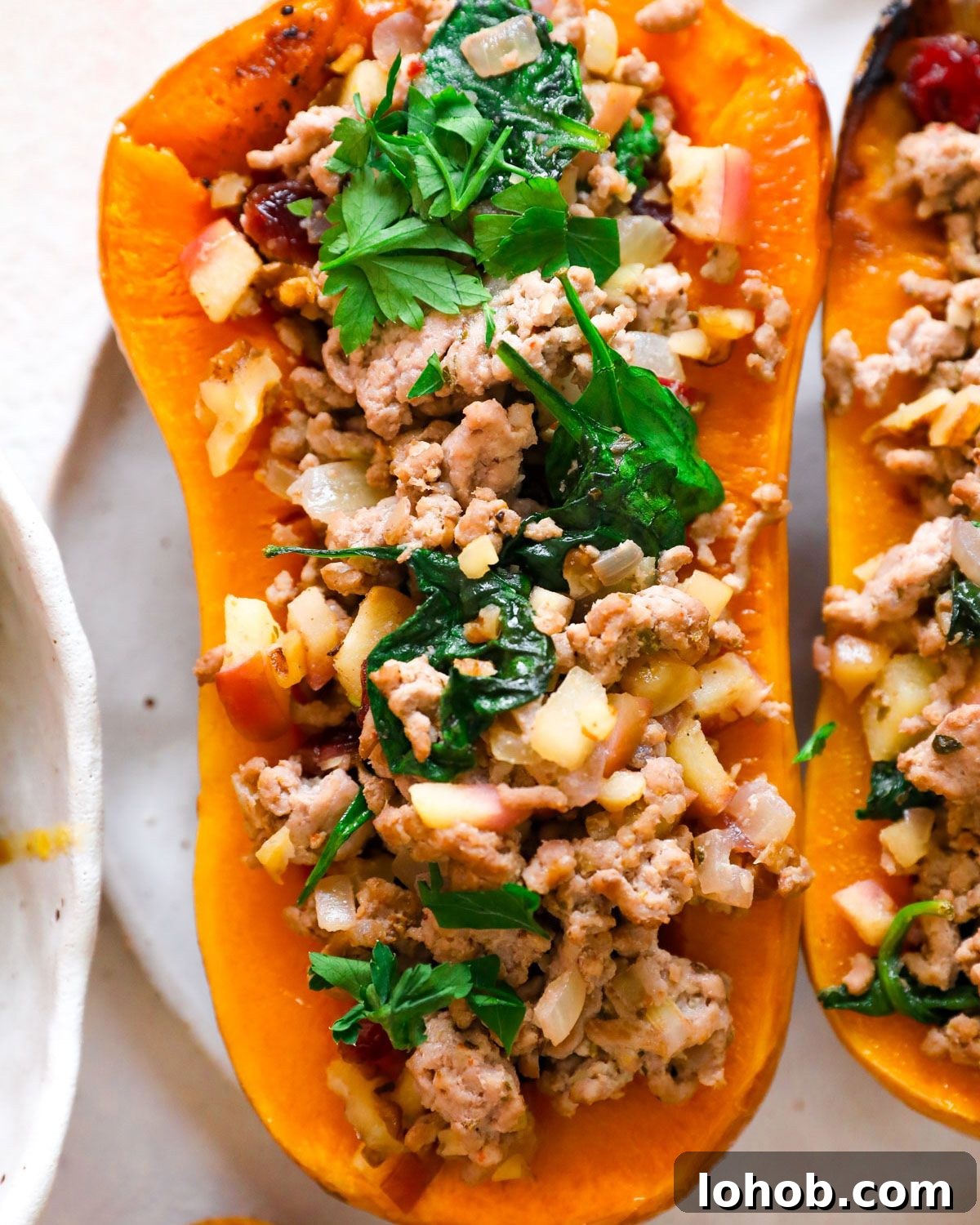 Stuffed Butternut Squash with Pork