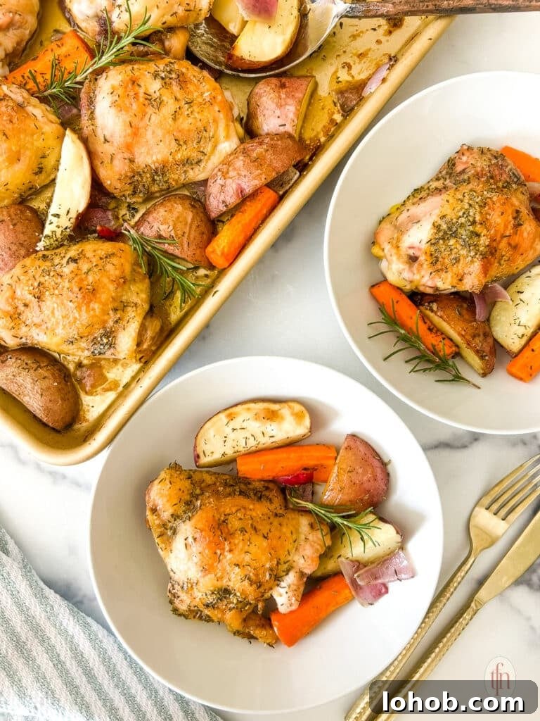 Sheet Pan Chicken Thighs Dinner