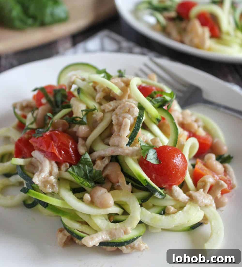  Zucchini Noodles with Chicken
