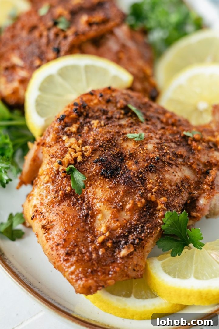 Baked Cajun Chicken Thighs