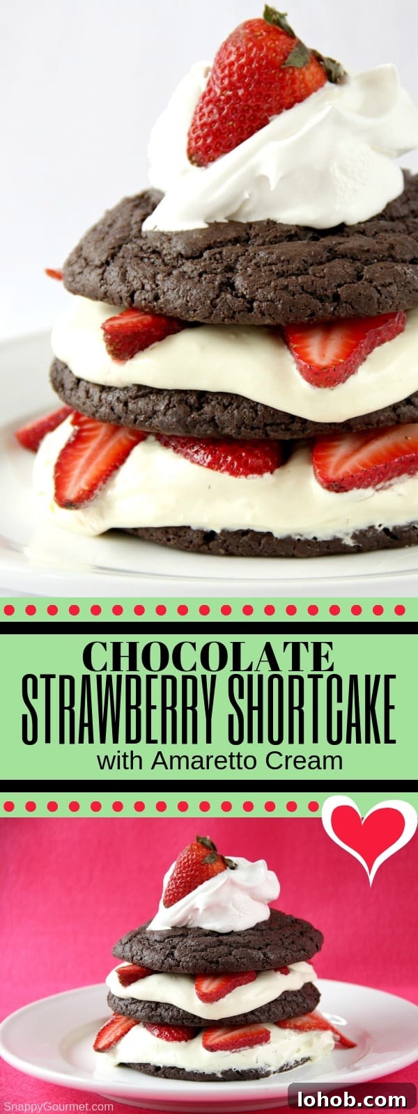 Chocolate Strawberry Shortcake with Amaretto Cream Recipe 12 Chocolate Strawberry Shortcake with Amaretto Cream photo collage pin