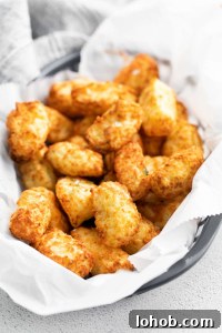 basket full of Air fryer tater tot