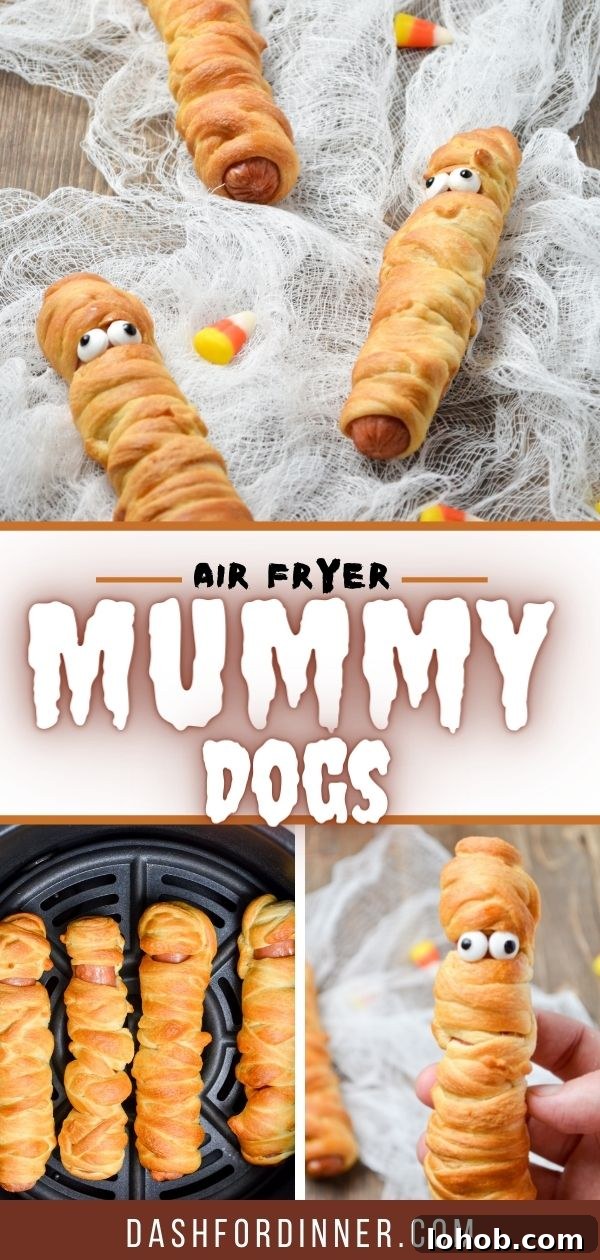 Crispy Mummy Hot Dogs for Halloween – Air Fryer & Oven Guide 11 Air Fryer Mummy Dogs
