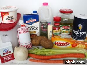 Cheeseburger-Soup-ingredients