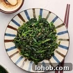 Japanese spinach salad with sesame dressing
