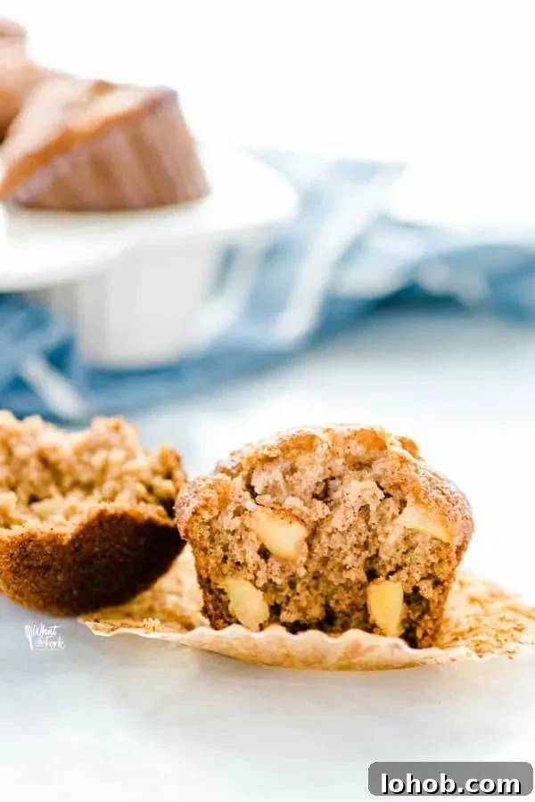 Gluten Free Apple Muffins close up