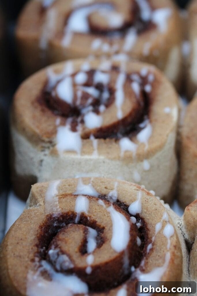 Gluten-Free Vegan Cinnamon Rolls Without Refined Sugar 3 Vegan and gluten free cinnamon rolls.