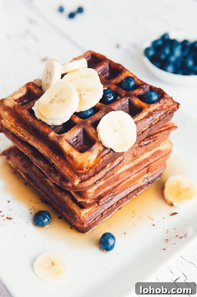 Banana Protein Paleo Waffles