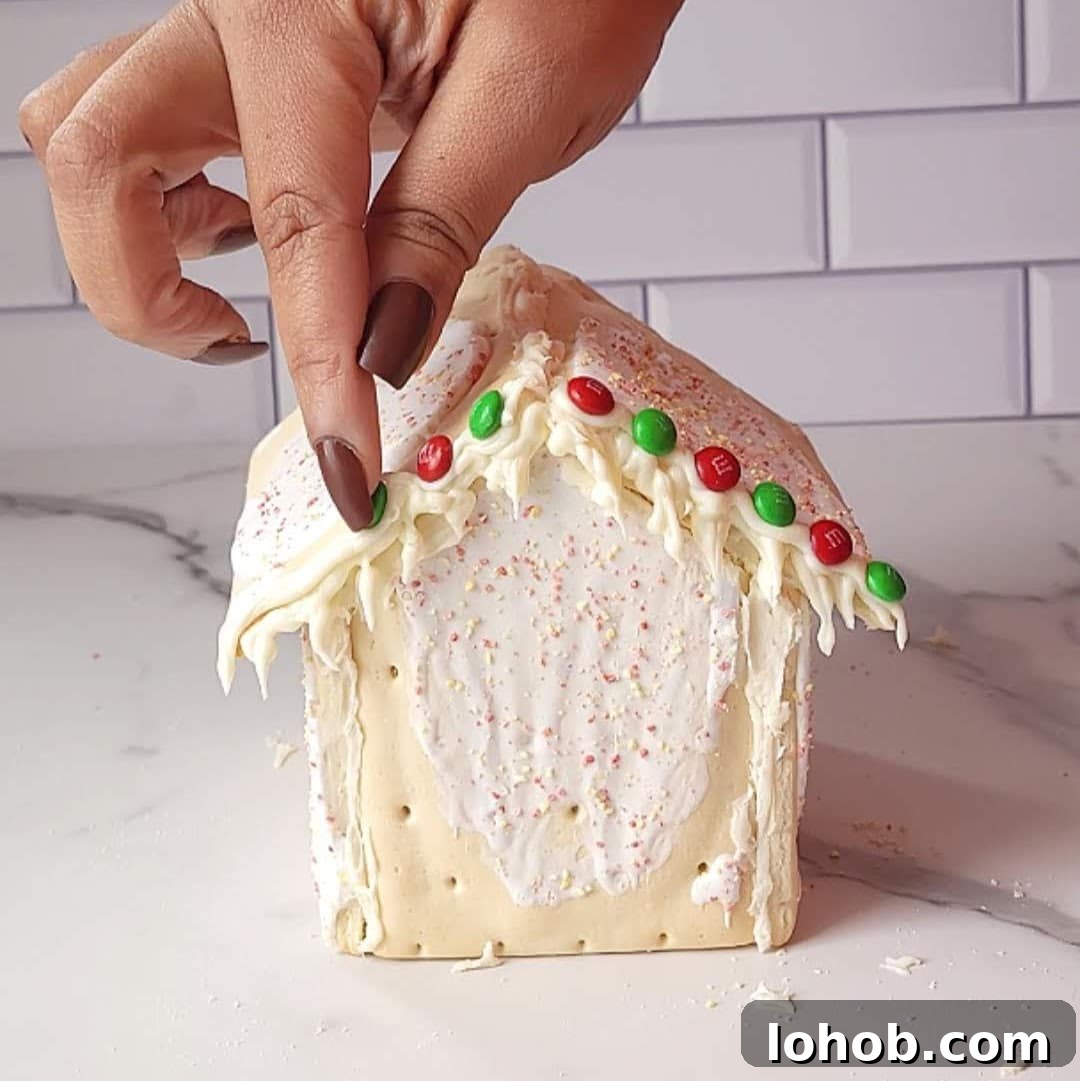 Gingerbread Pop-Tart House Tutorial: Holiday Dessert Craft Guide 11 Pop Tart Gingerbread House Step 7