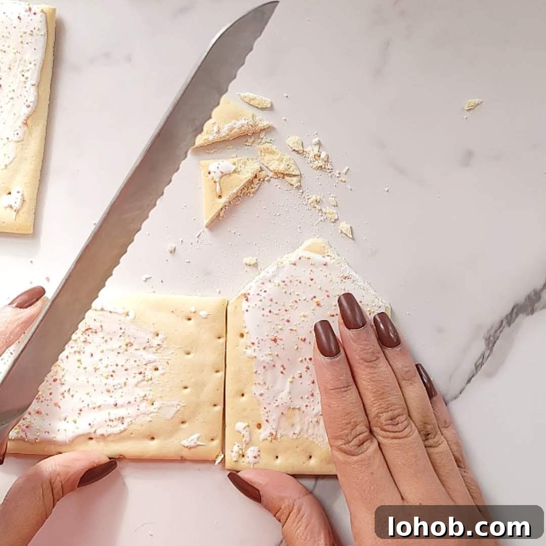 Gingerbread Pop-Tart House Tutorial: Holiday Dessert Craft Guide 6 Pop Tart Gingerbread House Step 2