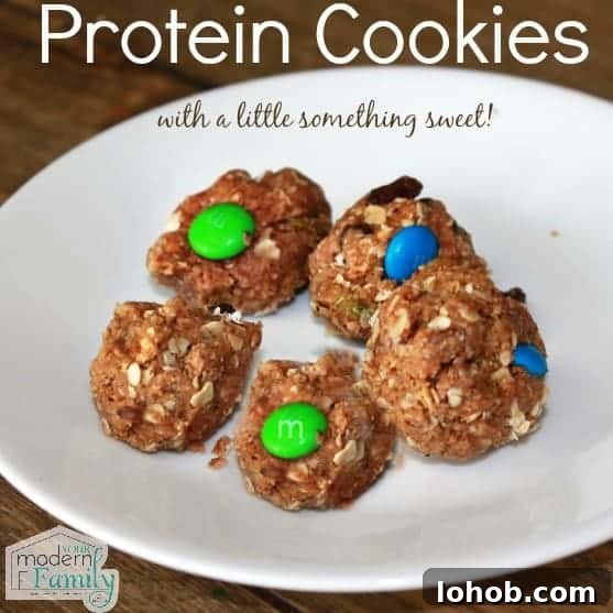 100-Calorie Protein Cookies with M&Ms: Low-Cal Treats for Snacking 2 protein cookies with m&ms