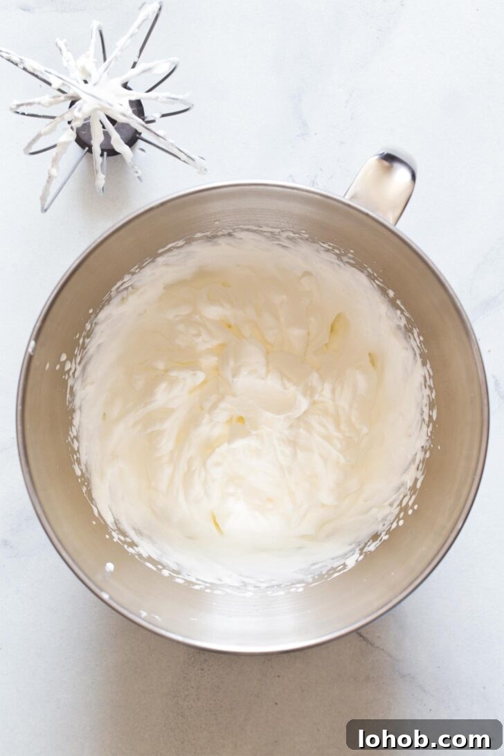 Making whipped cream for no bake cheesecake