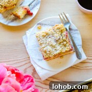 Strawberry Rhubarb Coffee Cake by Baking The Goods