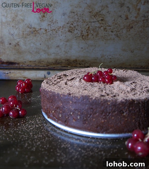 Fig and Chocolate Flourless Cake {Raw, Vegan, Gluten-Free, Refined Sugar-Free}