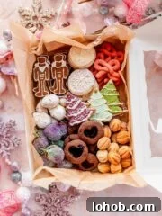 nutcracker themed Christmas cookies in box